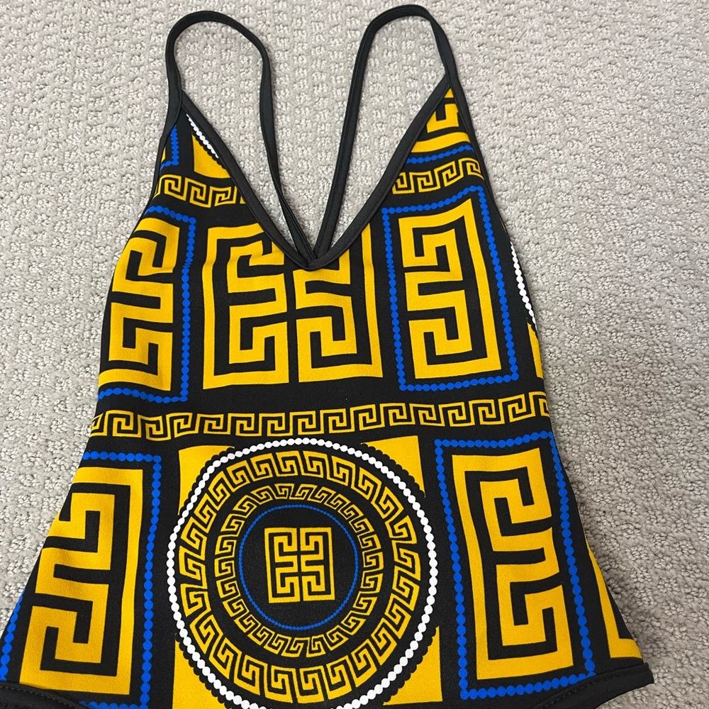 Blue and Yellow Body Suit 🌀 - Picture 2 of 4